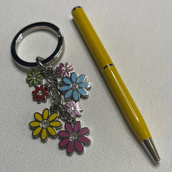 Coach Accessories - Coach Yellow Pen and Coach Floral Keychain Set